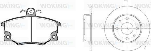 Woking 80463.00 - Kit freno, Freno a disco autozon.pro