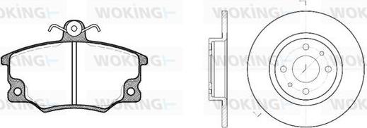 Woking 80463.01 - Kit freno, Freno a disco autozon.pro