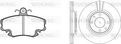 Woking 80413.06 - Kit freno, Freno a disco autozon.pro