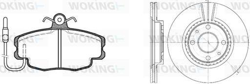 Woking 80413.02 - Kit freno, Freno a disco autozon.pro