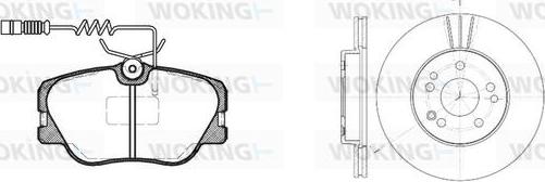 Woking 80893.00 - Kit freno, Freno a disco autozon.pro