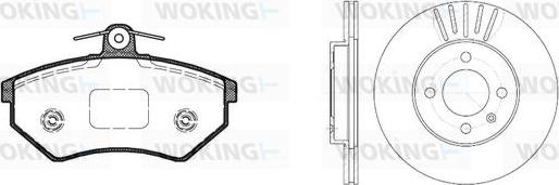 Woking 80343.01 - Kit freno, Freno a disco autozon.pro