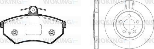 Woking 80343.02 - Kit freno, Freno a disco autozon.pro