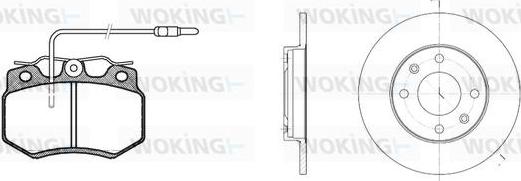 Woking 80703.00 - Kit freno, Freno a disco autozon.pro