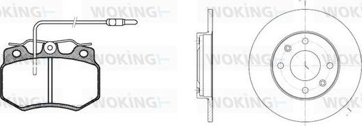 Woking 80703.01 - Kit freno, Freno a disco autozon.pro