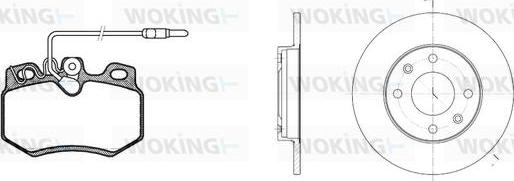 Woking 80703.02 - Kit freno, Freno a disco autozon.pro