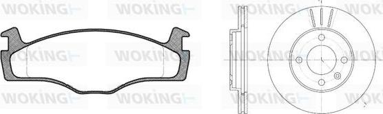 Woking 80713.00 - Kit freno, Freno a disco autozon.pro