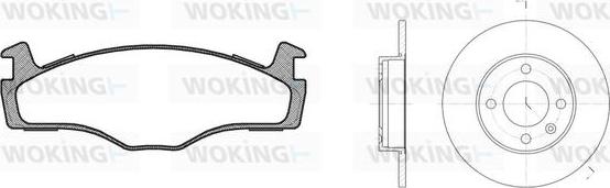 Woking 80713.03 - Kit freno, Freno a disco autozon.pro