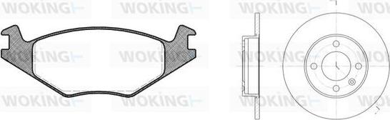 Woking 80713.02 - Kit freno, Freno a disco autozon.pro