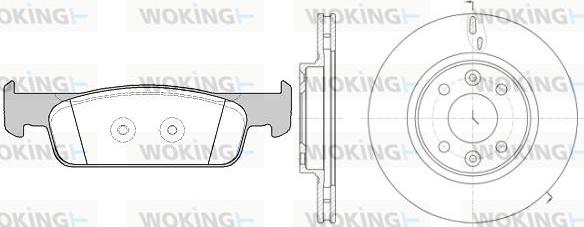 Woking 814403.00 - Kit freno, Freno a disco autozon.pro