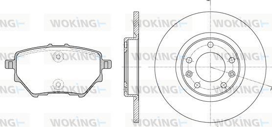 Woking 814623.00 - Kit freno, Freno a disco autozon.pro