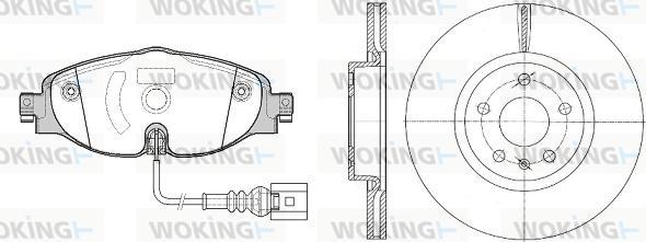 Woking 814153.00 - Kit freno, Freno a disco autozon.pro