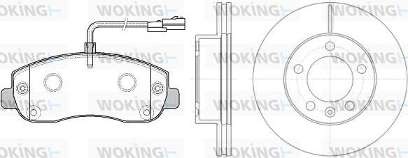 Woking 815493.00 - Kit freno, Freno a disco autozon.pro