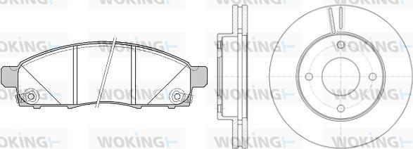 Woking 815343.00 - Kit freno, Freno a disco autozon.pro