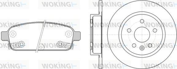 Woking 815323.00 - Kit freno, Freno a disco autozon.pro