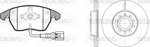 Woking 811303.00 - Kit freno, Freno a disco autozon.pro