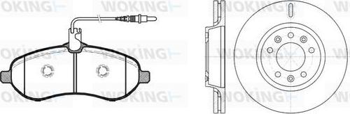 Woking 813923.01 - Kit freno, Freno a disco autozon.pro