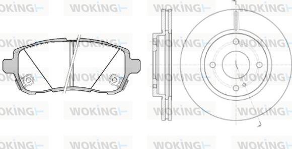 Woking 813813.00 - Kit freno, Freno a disco autozon.pro