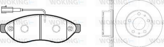 Woking 813373.01 - Kit freno, Freno a disco autozon.pro