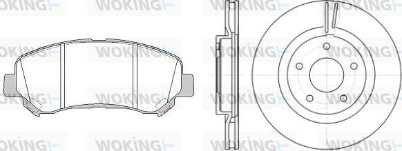 Woking 812183.00 - Kit freno, Freno a disco autozon.pro