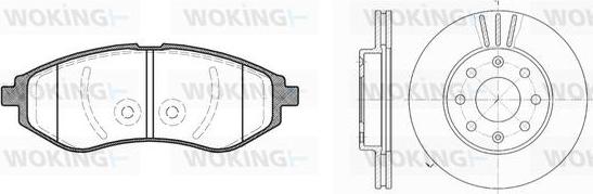 Woking 88863.00 - Kit freno, Freno a disco autozon.pro