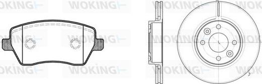 Woking 88873.00 - Kit freno, Freno a disco autozon.pro