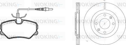 Woking 83623.00 - Kit freno, Freno a disco autozon.pro