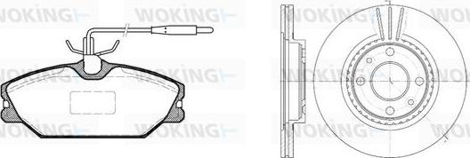 Woking 83083.00 - Kit freno, Freno a disco autozon.pro