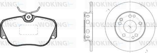 Woking 83843.00 - Kit freno, Freno a disco autozon.pro