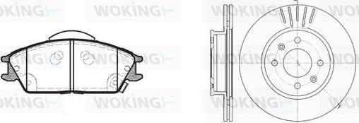 Woking 83243.01 - Kit freno, Freno a disco autozon.pro