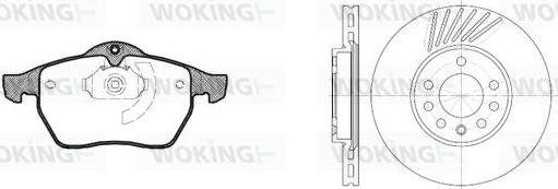 Woking 82903.02 - Kit freno, Freno a disco autozon.pro