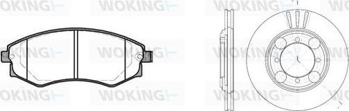 Woking 82183.00 - Kit freno, Freno a disco autozon.pro