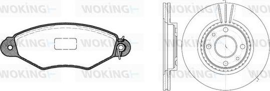 Woking 87433.05 - Kit freno, Freno a disco autozon.pro