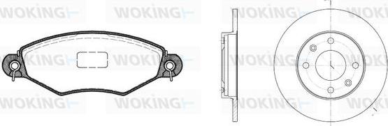 Woking 87433.06 - Kit freno, Freno a disco autozon.pro