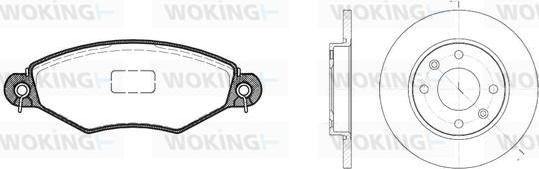 Woking 87433.02 - Kit freno, Freno a disco autozon.pro