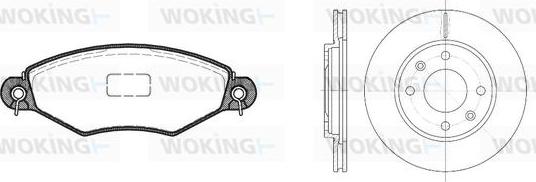 Woking 87433.07 - Kit freno, Freno a disco autozon.pro