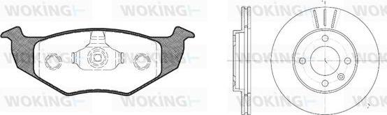 Woking 87093.04 - Kit freno, Freno a disco autozon.pro