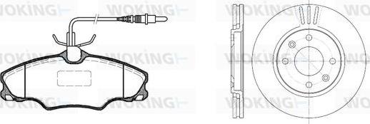 Woking 87033.00 - Kit freno, Freno a disco autozon.pro