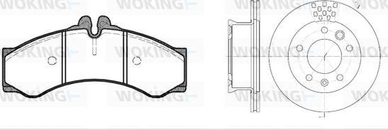 Woking 87143.00 - Kit freno, Freno a disco autozon.pro