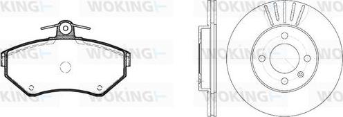 Woking 87313.01 - Kit freno, Freno a disco autozon.pro