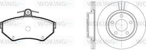 Woking 87313.02 - Kit freno, Freno a disco autozon.pro