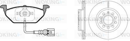 Woking 87333.05 - Kit freno, Freno a disco autozon.pro