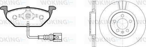 Woking 87333.01 - Kit freno, Freno a disco autozon.pro