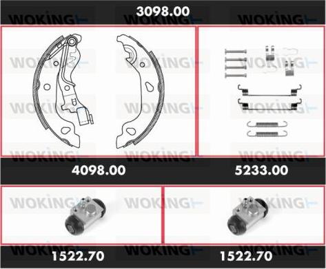 Woking 3098.00 - Kit ganasce freno autozon.pro