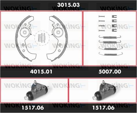 Woking 3015.03 - Kit ganasce freno autozon.pro