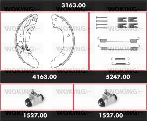 Woking 3163.00 - Kit ganasce freno autozon.pro