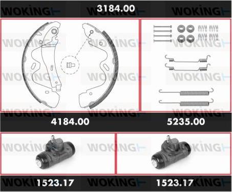 Woking 3184.00 - Kit ganasce freno autozon.pro