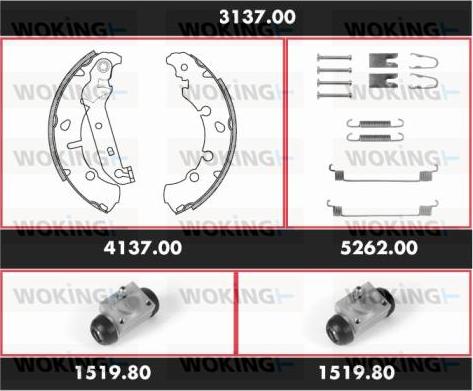 Woking 3137.00 - Kit ganasce freno autozon.pro