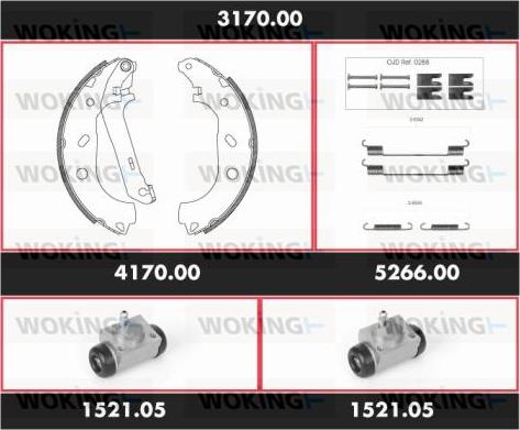 Woking 3170.00 - Kit ganasce freno autozon.pro