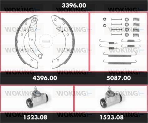 Woking 3396.00 - Kit ganasce freno autozon.pro